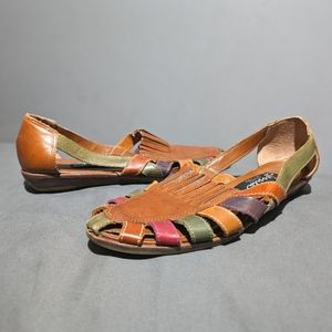 Jessica vintage leather huarache sandals